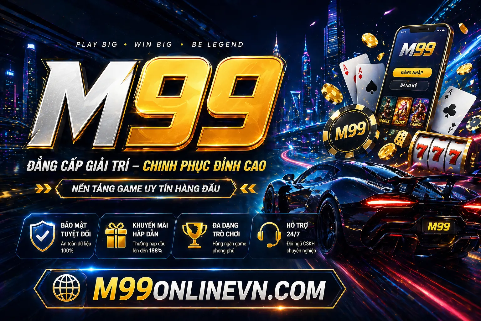 Banner khuyến mãi độc quyền tại 188v chính thức